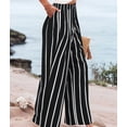thumbnail image 5 of Women'S Pants Casual Button Up High Waisted Wide Leg Trousers Black L, 5 of 7
