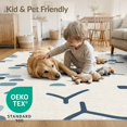 thumbnail image 4 of ODIKA 8'x10' Blue Teal Abstract Geometric Scattered Washable Area Rug Contemporary Minimalist Shapes Modern Durable, Non-Slip for Living Room, Under Sectional, Family, 4 of 7