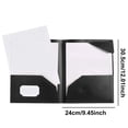 thumbnail image 3 of Two Pocket Folders Plastic Document Organizer Folder with Flap Double Pocket Presentation Folders Black, 3 of 6