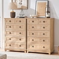 thumbnail image 7 of Joaxswe 6-Drawer Dresser, Adult Chest Tall Drawers Wood Cabinet for Bedroom, Hallway, Natural Oak, 7 of 7