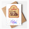 thumbnail image 1 of Car UK London Stamp Britain Welcome Back Greeting Cards Envelopes Blank, 1 of 3