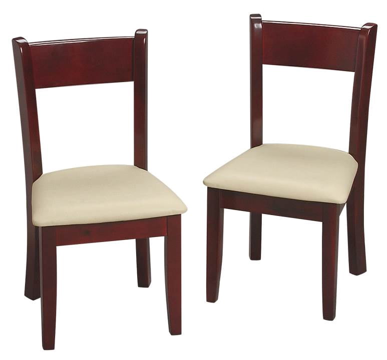 Children's Upholstered Chair in Cherry Set of 2