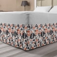 thumbnail image 1 of Sushi Bed Skirt, Dishes Pattern with Shrimps Sushi Rolls and Wasabi Print, Elastic Bedskirt Dust Ruffle Wrap Around for Bedding Decor, 4 Sizes, Black Salmon and Beige, by Ambesonne, 1 of 2