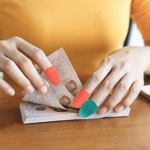 Niceauty 15Pcs Rubber Finger Protectors Covers for Money Counting Writing Sorting Reusable