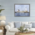 thumbnail image 3 of Stupell Industries Coastal Picturesque Lighthouse Island Brown Floating Frame Canvas Art, 31 x 25, by Kim Curinga, 3 of 8