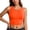 Orange, variant on Bathing Suit for women Breathable Solid Color Tankini Top Comfortable Athletic Swim Shirt Sun Protection Swimwear for Pool and Water Activities