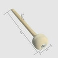 thumbnail image 3 of Beige Felt Snare Drum Beater with Maple Wood Handle for Playing Percussion Music Instruments, 3 of 8
