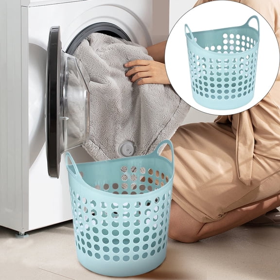 Clothes Laundry Basket Plastic, Laundry basket 1 Dirty Laundry Basket (Multi-color-One Size)