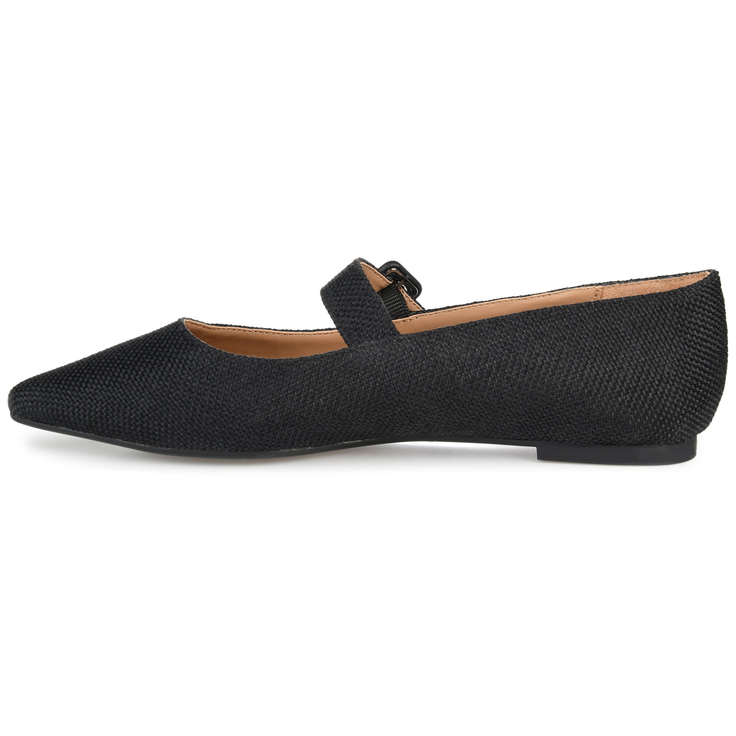 Journee Womens Karissa Buckle Pointed Toe Mary Jane Dress Flats