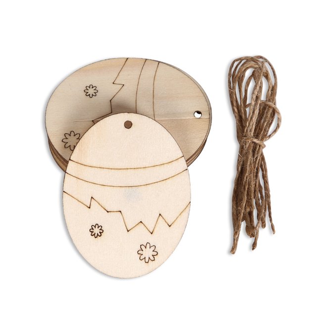 Injueey Paquete de 10 colgantes de animales con forma de árbol y puerta para ventana, rebanadas de madera, decoración colgante con cuerda de lino, Type3 NO3 Injueey HA012580-01