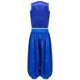 thumbnail image 2 of iixpin Kids Arabian Prince Costume for Boys Game Character Cosplay Vest with Lantern Pants Street Royal Blue 14, 2 of 5