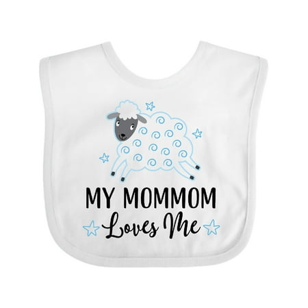 

Inktastic My MomMom Loves Me Baby Boy Lamb Outfit Gift Baby Boy Bib