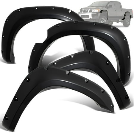 - Modifystreet Rivet Pocket Style Fender Flares for 04-14 Nissan Titan Styleside with Lockbox 67.1/78.9/84/96