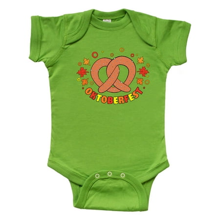 

Inktastic Oktoberfest with Pretzel and Leaves in Orange Red and Yellow Gift Baby Boy or Baby Girl Bodysuit
