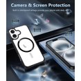 thumbnail image 5 of for iPhone 16 Pro-Max Case: Magnetic Military Grade Drop Protection Anti Yellowing Cell Phone Cover - Rugged Shockproof Protective Bumper Transparent Cases(Clear),Clear-black, 5 of 5