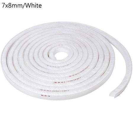 

5m New Window Gadgets Door Strip Brush Tape Self Adhesive Sealing Strip Door And Window Seal Pile Weatherstrip WHITE 7X8MM