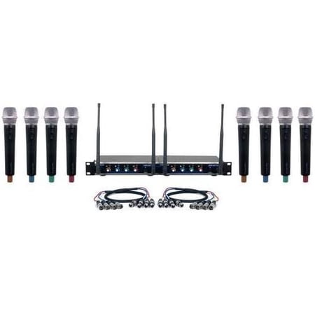 UPC: 0692868873553 | VocoPro HYBRIDACAPELLA8 8 Channel UHF Hybrid Wireless Hand-Held Microphone System