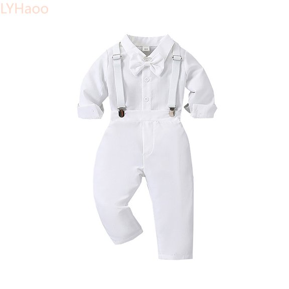 LYHaoo Boys Outfits Sets Casual Long Sleeve Shirt And Pants 3 Piece Suit Comfortable Soft Breathable Outfit For Daily Wear Spring Summer Fall Boys School Clothing Sets Sizes (18-24 Months)