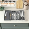 thumbnail image 6 of Large Expandable Silverware Drawer Organizer, 8 Compartment Non-Slip & Adjustable Silverware Organizer for Drawer, Kitchen Organization for Utensils, Cutlery, Silverware Tray, 6 of 7