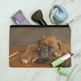thumbnail image 2 of Boxer Puppy Dog Sleeping on Guitar Makeup Cosmetic Bag Organizer Pouch, 2 of 5