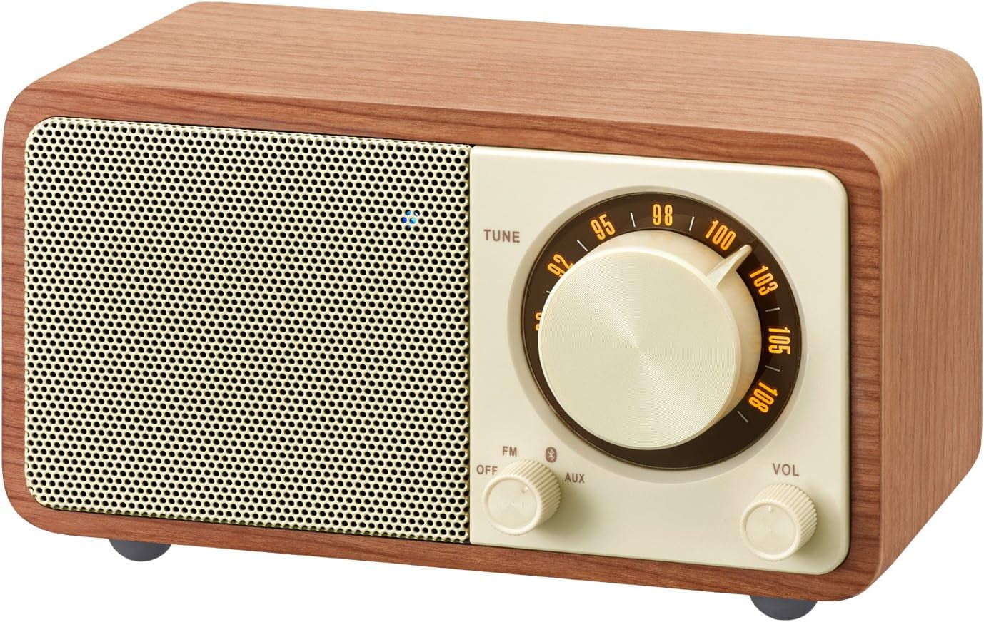 Mini Bluetooth Speaker with FM Radio Walnut