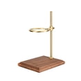 thumbnail image 1 of Coffee Dripper Stand Detachable Pour Over Coffee Filter Holder Stand with Natural Walnut Wood Anti-slip Base Height Adjustable and 360 Degree Rotatable Compatible with Most Bottomless Filter Cups, 1 of 8