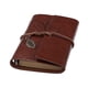 thumbnail image 1 of Título: Cuaderno piel, diario lindo, relieve hoja, colgantes retro, regalo niños (7, marrón), 1 of 3