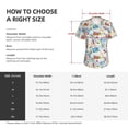 thumbnail image 4 of Yiaed Summer Stamp Print Women's T Shirt V-Neck Short Sleeve Shirt Casual Breathable Tee Summer Tops-X-Large, 4 of 5
