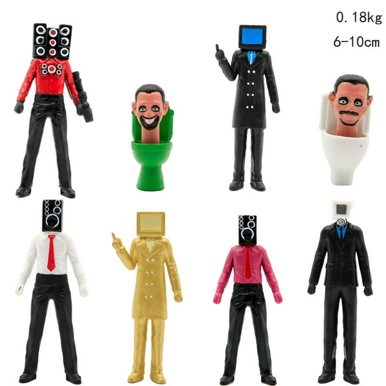 IOSCDH Set of 6 Skibidi Toilet Figure Model, Skibidi Toilet Action Figure,  Popular Cartoon Character Figurines, Desk Ornaments Cake Toppers Gift for  Kids Game Fans: Buy Online at Best Price in UAE 