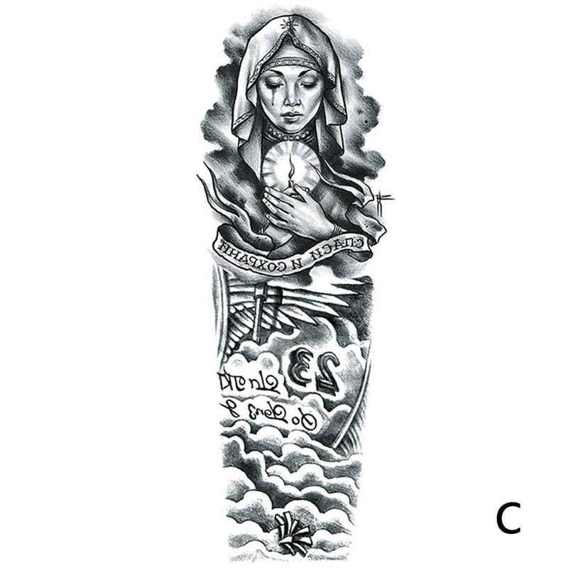 Full Arm Temporary Tattoo Sticker Waterproof Fake Sleeve Flash Tattoo Men  Woman 
