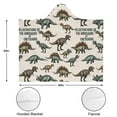 thumbnail image 3 of Wearable Blanket,Beige Cartoon Dinosaurs Illustrations Pattern Hooded Wearable Flannel Blanket for Adults & Teens,Winter Poncho Shawl Wrap Cape Cozy Anti-Pill,50"x60", 3 of 5