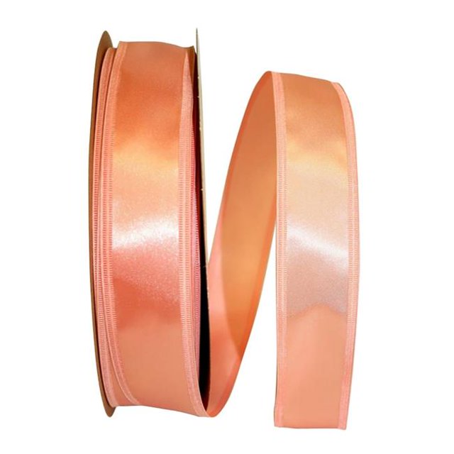 Reliant Ribbon 5102W-062-09C 10.5 in. 100 Yards Dyna Satin EZ Wired Edge Ribbon, Peach