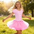 thumbnail image 5 of Edvintorg Girls Tutu Dress Tulle Stretchy Crew Neck Short Sleeve Princess Dresses Kids Clothes Girls Size 3-13, 5 of 9