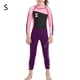 thumbnail image 2 of Niños con traje de baño redondo Cuello de baño de una pieza Traje de baño elástico para niñas Nylon Surfing Ropa Traje de baño para nadar Diving Pink S Eigraketly OD003305-01, 2 of 7
