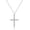 B CZ Cross, Silver, variant on Cross Necklace for Women, 17K Gold Plated Crown Cross Pendant Necklace, Non-Tarnish Faith Jewelry for Women, Christian Religious Gifts