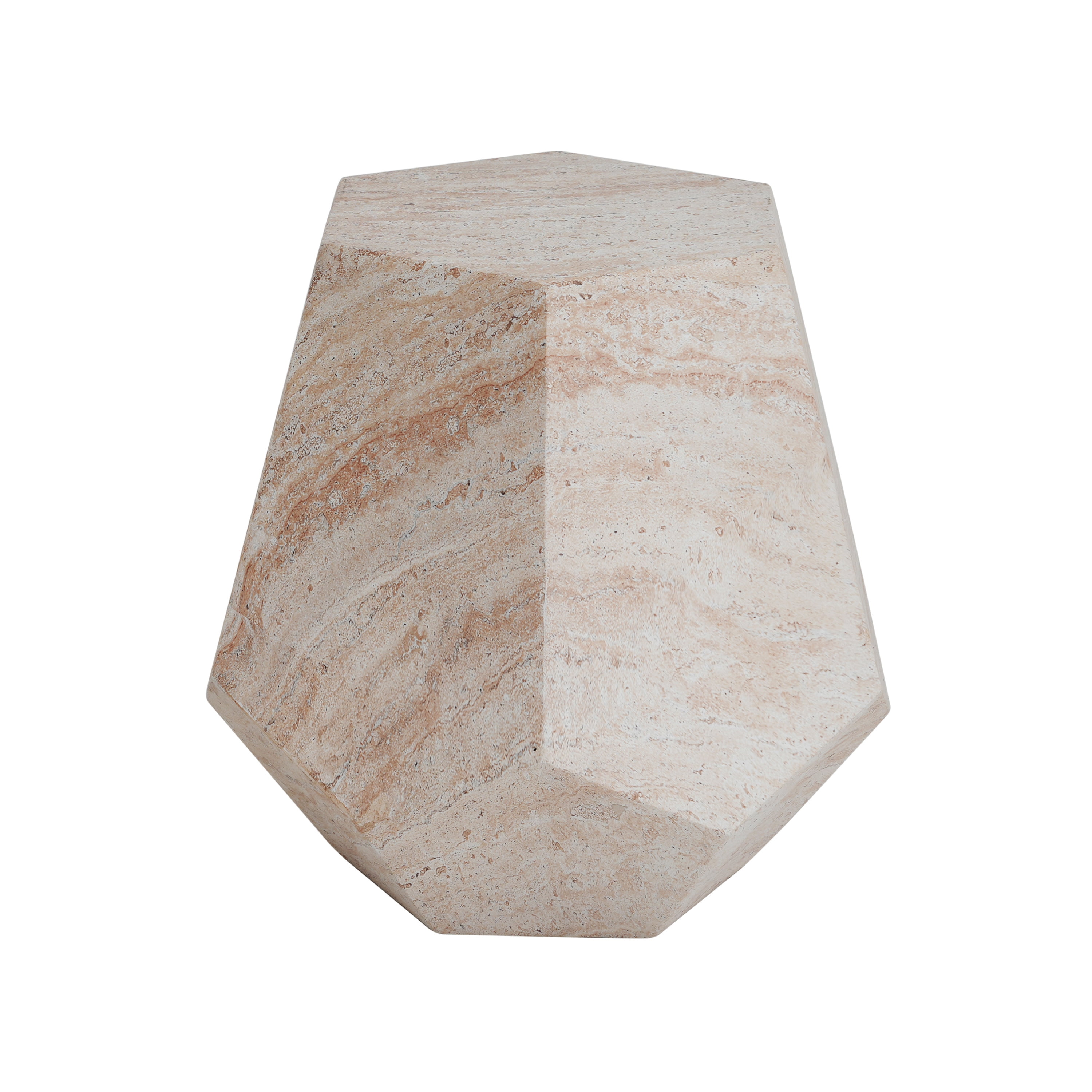 Side Table, Outdoor Lightweight Concrete Black Marble Effect Table for Patio Balcony Garden, Black Marble