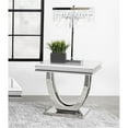 thumbnail image 2 of Coaster Kerwin Metal U-base Square End Table in White and Chrome, 2 of 9