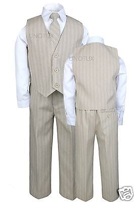 Size S to 20 OLIVIA KOO Baby and Big Boy's 4 Piece Pinstripe Vest Suit Set 