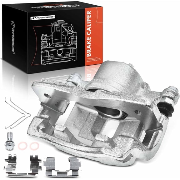A-Premium Disc Brake Caliper Assembly Compatible with Honda Civic 2003-2011 Fit 2007-2008 Acura RSX 2002-2006 Base Front Driver or Passenger