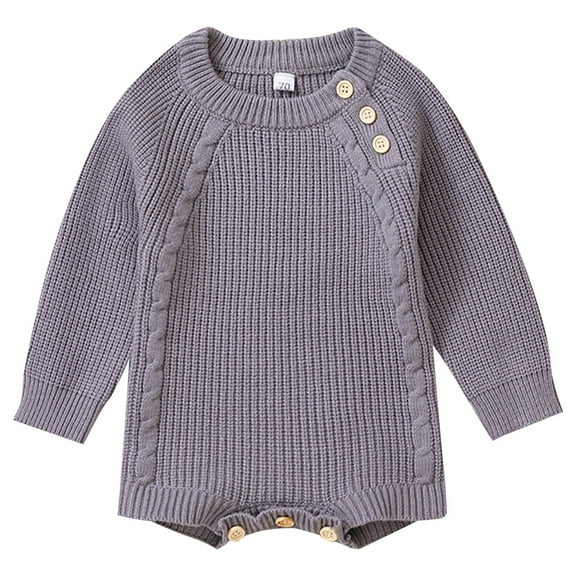 Gubotare Toddler Boys Crewneck Sweaters Toddler Baby Girl Boy Knit Sweater Long Sleeve Pullover Oversized Sweatshirt Fall Winter Clothes Size 6 9 Months (Grey,6-9 Months)