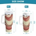 thumbnail image 6 of Yayeee 30oz Stainless Steel Tumbler with Straw and Handle Double-Wall Insulated Travel Water Bottle, Soft Pink Pattern, 6 of 8