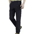 thumbnail image 2 of MKHSQHDG Male Pants Mens Stretch Pants Casual Slim Fit Dress Pants Elastic Waist Tapered Work Cropped Trousers Xl, 2 of 8