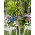 thumbnail image 3 of Outdoor Tablecloths with Umbrella Hole & Zipper, Nature Pink Green Round Tablecloths 60 Inch, Spring Country Oil Painting Flower Tree Waterproof Table Cloth, Patio/Pool/Picnic Table Covers, 3 of 8