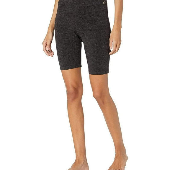 P.J. Salvage Womens Heathered Pajama Shorts, Black, Small
