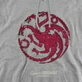 thumbnail image 2 of Game of Thrones Targaryen Burst Sigil Unisex Adult Pull-Over Hoodie,Athletic Heather, Medium, 2 of 5