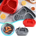 thumbnail image 3 of Kitchen Bar Supplies Air Fryer Silicone Tray Pot with Handle Square Airfryer Baking Liner Foldable Kitchen Cooking Accessories Kitchenware, 3 of 7