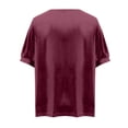 thumbnail image 5 of Laqbezok Women V-Neck Sequin Sparkly Velvet Short Puff Sleeve Party Top Fashion Sparkle Outfit, 5 of 6