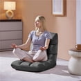 thumbnail image 4 of Alden Design Floor Sofa Chair with 14 Adjustable Positions, Gray, 4 of 11