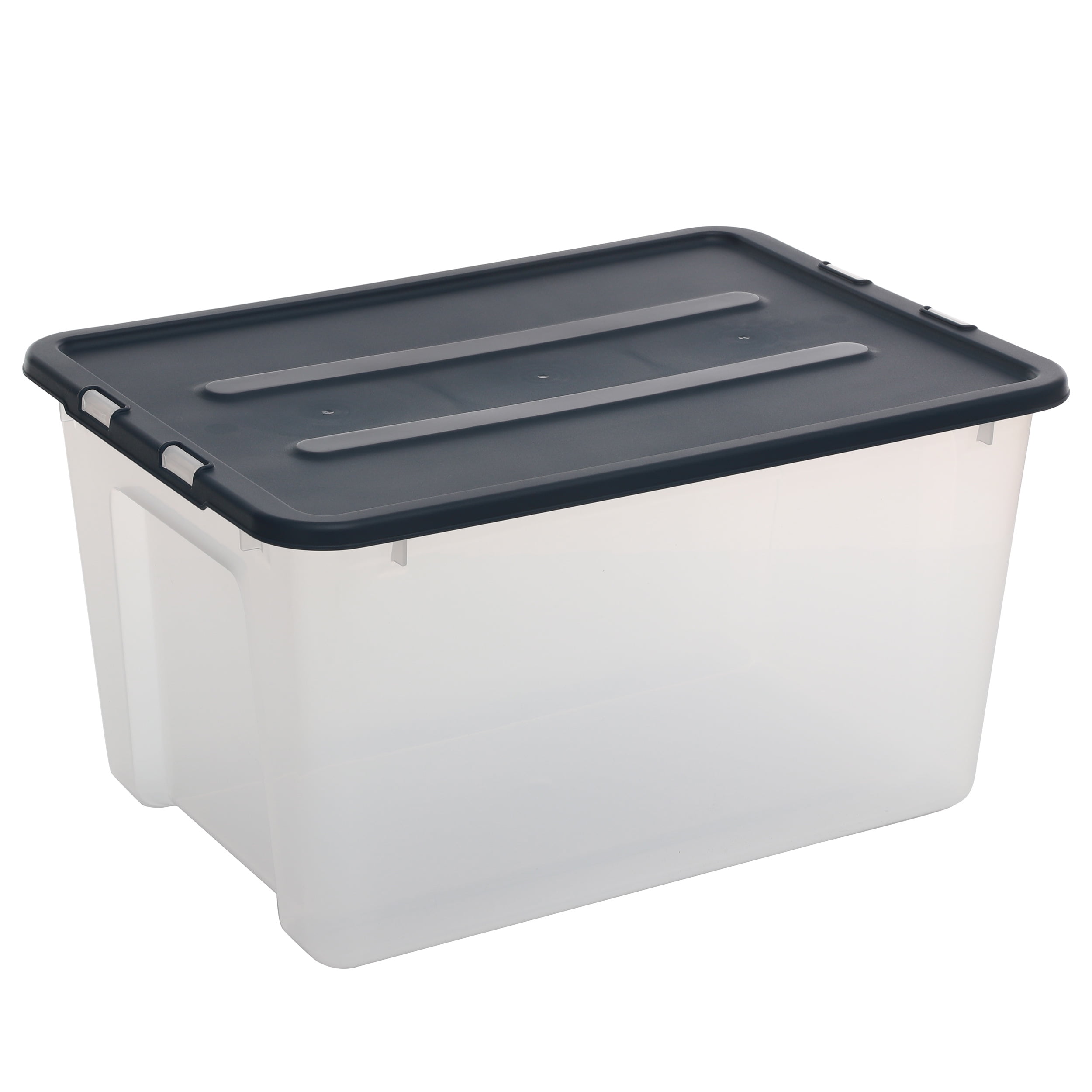 Mainstays 50 Quart Plastic Clear Tote, Blue Cove - Walmart.com