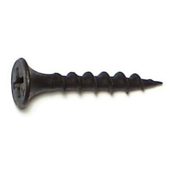 #6 x 1" Black Phosphate Steel Coarse Thread Phillips Bugle Head Drywall Screws DWSCR-062